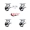 Service Caster 4 Inch Glass Filled Nylon Caster Set with Roller Bearings 4 Brake 2 Swivel Lock SCC-30CS420-GFNR-TLB-BSL-2-TLB-2 - alternate 2